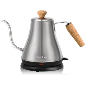 Bodum 27oz Melior Gooseneck Electric Water Kettle, Pour Over Coffee & Tea, Brushed Stainless Steel (0.8 Quarts)