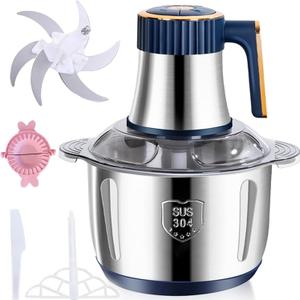 VovioCleoFood Processors 500W Powerful Small Meat Grinder & Food Chopper 5LElectric Vegetable Chopper 5-Speed Mode for Meat fish Nuts Fruits Vegetables wait 