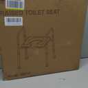 HOMLAND Raised Toilet Seat with Handles, Toilet Seat Riser for Seniors with Adjustable Height & Width, FSA/HSA Eligible 400lb Handicap Elevated Toilet Seat for Elderly, Pregnant, Fit Any Toilet (Grey)