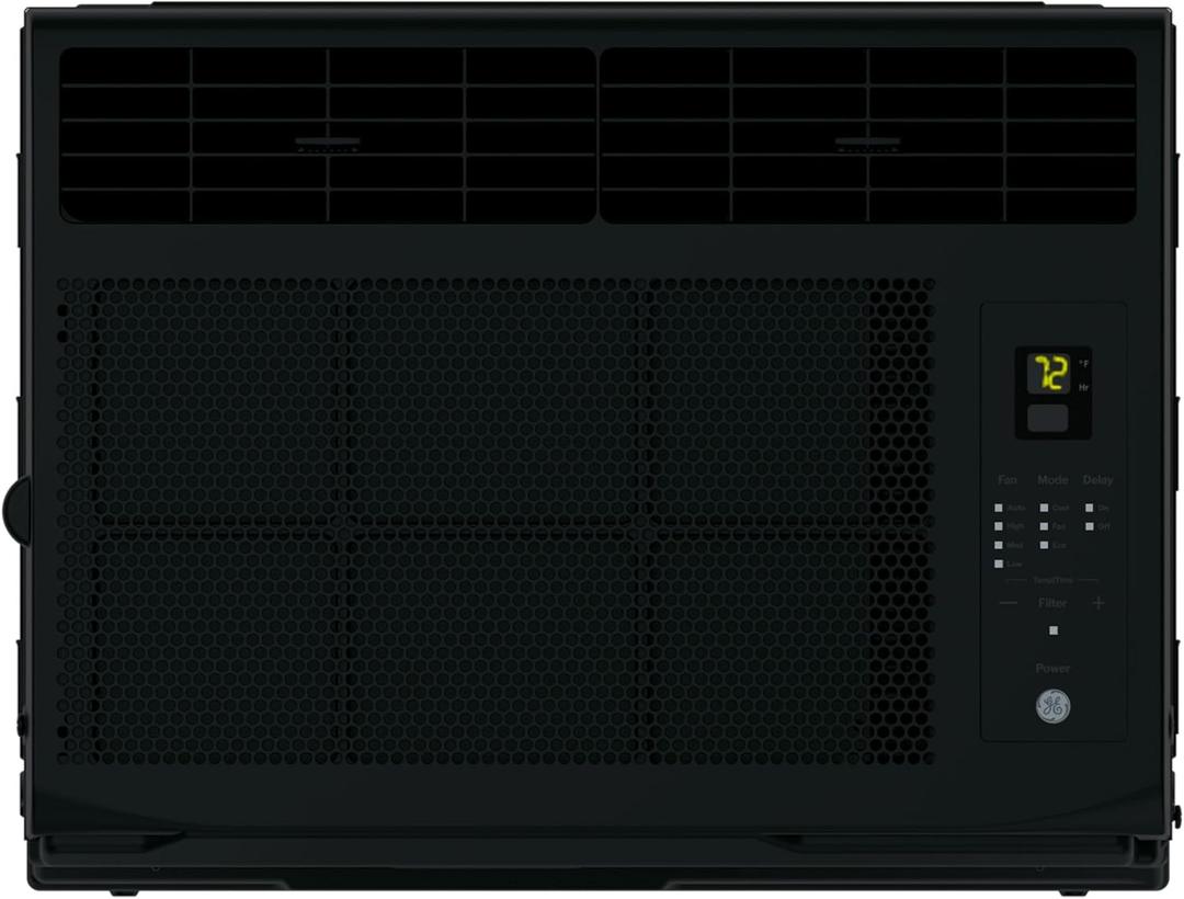 GE Window Air Conditioner Unit, 6,000 BTU for Small Rooms up to 250 sq ft. with Adjustable Fan and Cooling Settings, Perfect for Bedroom or Living Room, Easy Install Kit Included, Black GE Window Air Conditioner Unit, 6,000 BTU for Small Rooms up to 250 sq ft. with Adjustable Fan and Cooling Settings, Perfect for Bedroom or Living Room, Easy Install Kit Included, Black
