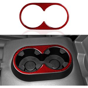 Car Cup Holder Sticker Cover Interior Trim Carbon Fiber Decal for Chevrolet Silverado/GMC Sierra 2007-2018 Avalanche 2007-2013 Suburban/Tahoe/Yukon/Yukon XL 2007-2014