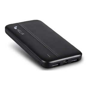 Helix/Retrak Power Bank 10000 with USB-C and Dual USB-A Ports Black Batteries