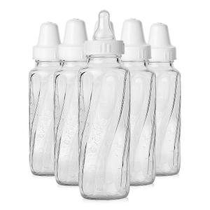 Evenflo Feeding Classic Glass Twist Bottles, 8 Ounce (Pack of 6),Clear,1018611