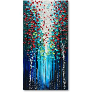 Forest Landscape Hand Painted Art Oil Painting Dark Blue Large Vertical Canvas Wall Art 4623 Inch Oil Painting Home Wall Decoration Art (Ts09) Forest Landscape Hand Painted Art Oil Painting Dark Blue Large Vertical Canvas Wall Art 4623 Inch Oil Painting Home Wall Decoration Art (Ts09)