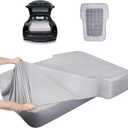 Full Sheets for SUV Air Mattress, Car Bed Air Mattress Deep Pocket Fitted Sheet for SUV Mattress Dirt Resistant, Ultra Soft TPU Waterproof (Grey)