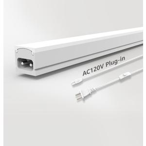 Under Cabinet Lighting Plug in, 12 Inch 1 Pc, Linkable AC120V 3CCT 3000K/4000K/5000K Ultra Slim, LED Under Cabinet Lights for Counter Light, Kitchen, Shelf, Sink, Workshop, Desk White