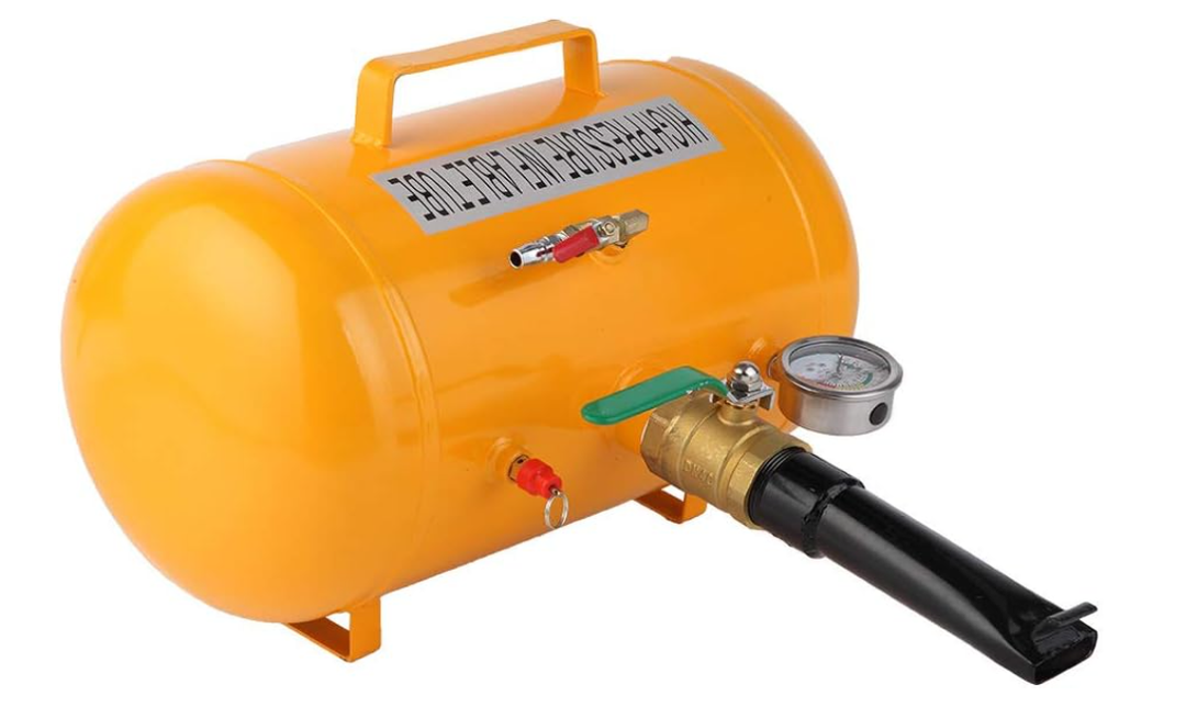 Bonnlo 5 Gallon Air Tire Bead Blaster Seater with Pressure Gauge & Handle,145PSI Seating Tool Inflator Tank, 85-116PSI Adjustable Pressure for Car Truck ATV, Jeep, Pickup, Yellow