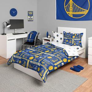 FOCO Unisex-Adult NBA Team Logo Bed in a Bag Comforter, Sheets, Pillow Cases Bedding 5-Piece Set (Full)