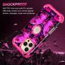 Miqala Compatible with iPhone 16 Pro Max Case,Glow in The Dark Three Layer Heavy Duty Shockproof Hard Plastic Bumper+Soft Silicone Protective Case for iPhone 16 Pro Max 6.9 inch,All Purple