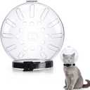 Cat Transparent Muzzle with Breathable Hood, Cat Muzzle for Grooming Adjustable Kitten Mouth Cover Helmet Anti-bite Helmet Grooming Mask for Dog Pet (XL)