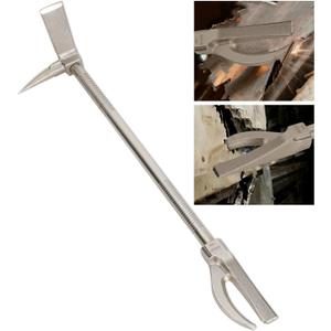 Upgraded 30" Halligan Bar with Metal Cutting Claw, Halligan Bar for Fire Rescue, Sandblasted Surface, Pike, Duckbill and Cutting Claw 4-In-One, 45 Gauge Steel