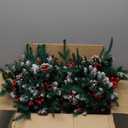 Christmas Urn Filler with Lights, Prelit Christmas Pot Fillers Outdoor Front Porch, Battery Operated Xmas Planters for Front Porch with Multi-Color LED Lights, Set of 2 Christmas Decor