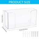Weysat 2 Pcs Acrylic Glove Box Holder Dispenser Glove Holder for Wall Mount Acrylic Rack Wall Floating Mask Dispenser for Medical Latex Rubber Disposable Mitten Boxes(Clear,Horizontal Style)