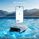 Pura V12 Solar Powered Automatic Pool Surface Skimmer Robot with APP Support,24/7 Continuous Cleaning, Dual Charging Options, Smart Obstacle Avoidance,150-um Filtration, OTA Upgrade (Grey)
