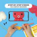 Crochet Kit for Beginners,Crochet Animal Kit 2 Octopus for Adults and Kids with Step-by-Step Video Tutorials,DIY Knitting Supplies,40% Extra Practice Yarn