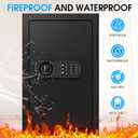 5.2 Cuft Large Home Safes Fire Waterproof, Fireproof Safe Box for Home with Programmable Keypad, Spare Keys and 3 Removable Shelves, Anti-Theft Security Fireproof Document Safe for Money Valuables