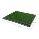 Artificial Grass Puppy Pee Pad for Dogs and Small Pets - 20x25 Reusable 4-Layer Training Potty Pad with Tray - Dog House and Pet Supplies by PETMAKER (Medium)