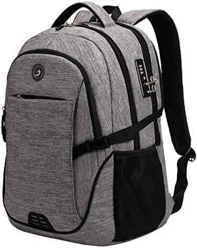 SHRRADOO Anti Theft Laptop Backpack Travel Backpacks with usb Charging Port for Women Men High School College Backpack Computer Bag Fits 17 Inch Laptop,Black