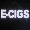 30"x10" Large LED E-CIGS Signs for Smoke Shops, Super Bright Unique Design E-CIGS Sign with Hanging Installation, High Visibility E-CIGS Sign for Stores Retail Shops Window (White)