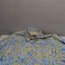 Hawaiian Shirt for Men Casual Button Down Short Sleeve Cotton Summer Batik Aloha Shirt (X-Large Tall, Blue)