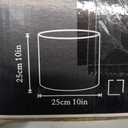 GO&SO 10x10x10 inch Oatmeal Linen Small Drum Lamp Shades Set of 2 -Classic Farmhouse Style for Table,Bedside,Floor Lamps -Spider Fitter -Natural Textured Fabric for Warm, Soft Lighting -Easy Assembly