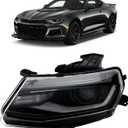 Headlight Assembly Fit for 2016-2022 Chevy Camaro w/LED DRL Headlight Lamp Left Driver Side (Left Driver Side)