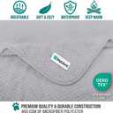 PetAmi Waterproof Dog Blanket, Leakproof XL Pet Blanket for Large Dogs, Furniture Sofa Couch Cover Protector, Fleece Cat Throw Bed Crate Kennel, Reversible Washable Soft Plush, Twin 60x80 Light Gray