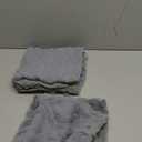 MIULEE Grey Blue Throw Pillow Covers 18x18 Inch, Soft Winter Plush Faux Wool Couch Pillow Covers Set of 2 Decorative Farmhouse Boho Throw Pillows for Sofa Living Room Bed