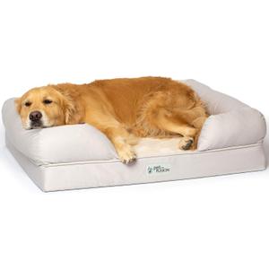 PetFusion Ultimate Dog Bed, Orthopedic Memory Foam, Multiple Sizes and Colors, Medium Firmness Pillow, Waterproof Liner, YKK Zippers, Breathable 35% Cotton Cover