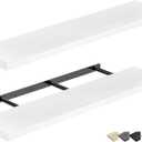 QEEIG Bathroom Shelves 48 inches Long Wall Shelf Large Extra Long 48 x 9 inch Set of 2, White (008-120W)