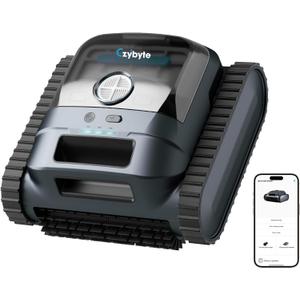Cordless Robotic Pool Vacuum Cleaner, APP Support,White