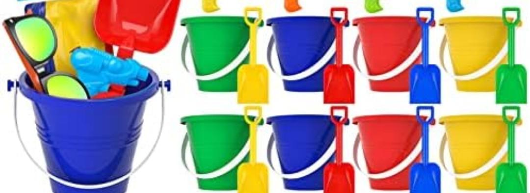 Pool Party Favors Beach Party Favors - 48 PCS Pool Toys For Kids Ages 3-8, Sand Bucket and Shovels Set, Pool Party Supplies, Sand Toys
