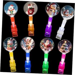 Pinkiwine 72 PCS Christmas LED Finger Projection Lights Christmas Toys for Kids Boys Girls Christmas Stocking Stuffers Party Favors Gifts