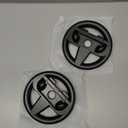 Orzly Steering Wheels for Nintendo Switch & OLED Console JoyCons, Racing Wheels for Mario Kart 8 Deluxe [Mariokart Switch Steering Wheel Joycon Controller Attachment Accessories]-TWIN PACK [2X Black]