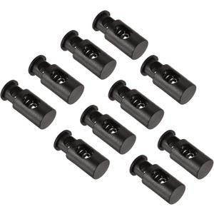PATIKIL Garden Flag Stoppers, 12 Pack Plastic Spring Stops Accessory Anti-Wind for Yard Flag Stand Poles, Black