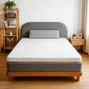 Vie Triomphe 2 Inch Memory Foam Mattress Topper Queen Size Reversible Dual-Layer Design Washable Cover Pressure-Relief Couples Guest Rooms Master Bedrooms 60×80 Inches