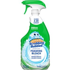 Scrubbing Bubbles Foaming Bleach Bathroom and Shower Cleaner Disinfectant Spray, Helps Erase Mold & Mildew, 32oz (32 Ounce (Pack of 1))