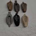 Flat Hair Clip 6 pcs Lay Down Claw Clips Hair Accessories for Women -Brown