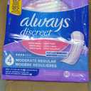 Always Discreet Adult Incontinence Pads for Women, Drier, 4 Drop Regular Length, Moderate Absorbency, Pads for Bladder Control Management, Bladder Leaks, & Postpartum Pads, 198ct
