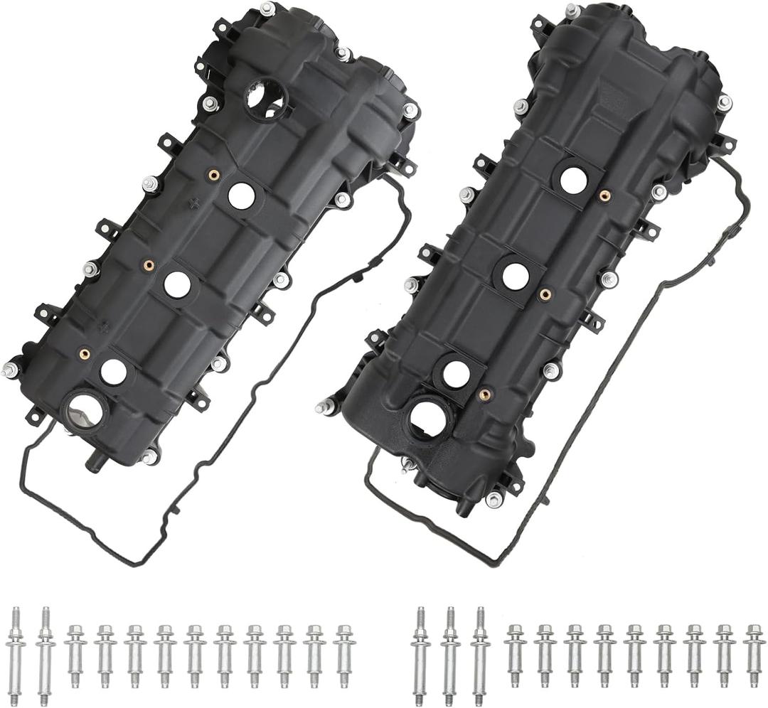 MITZONE Valve Covers compatible with 2011-2020 Dodge Chrysler Jeep RAM 3.6L V6 Grand Cherokee Wrangler Journey Grand Caravan Town Country 1500 Replaces 5184068AN 5184069AN (letf + Right Side)