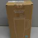 KISSKIND 40 oz Lumispin Tumbler with Handle and Hidden Straw, 100% Leak Proof Water Cup with Handle, Insulated Water Bottle for Travel, Mom, Nurse, Teacher, Student, Frosted Mint