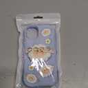 Kawaii 3D Sheep Phone Case for iPhone 11 (with Retractable Phone Stand & Grip) Cute Girly Cartoon Soft Silicone Phone Cover for Girls, Kids, Teens, and Women, Blue