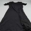 MEROKEETY Women's 2025 Summer Maxi Dress Casual Short Sleeve Beach Vacation Crewneck Basic Long T Shirt Dresses (Large, Black)