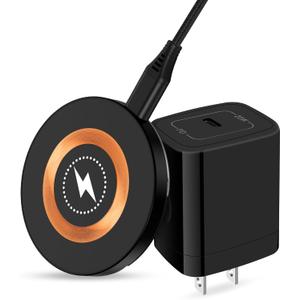 Samsung S25 Magnetic Wireless Charging Pad for Galaxy S25 Ultra Plus S24 FE S23 Ultra,15W Magsafe Wireless Phone Charger Station with USB C Charger Block for iPhone 17 16e 15 Pro Max Pixel 10 9a 8 Pro