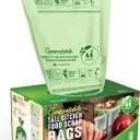 UNNI Compostable Trash Bags, 13 Gallon / 49.2 Liter, 50 Count, Extra Thick 0.9 Mil Tall Kitchen Food Scrap Bin Liners, Certified by BPI, CMA & OK compost HOME, Meets the ASTM D6400 Standard