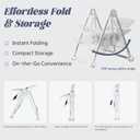 5 in 1 Convertible Baby High Chair Foldable, Baby Swing for Infants to Toddler,Portable Baby Feeding Chair, High Chairs for Babies and Toddlers, Silla de Comer para Bebe(White)
