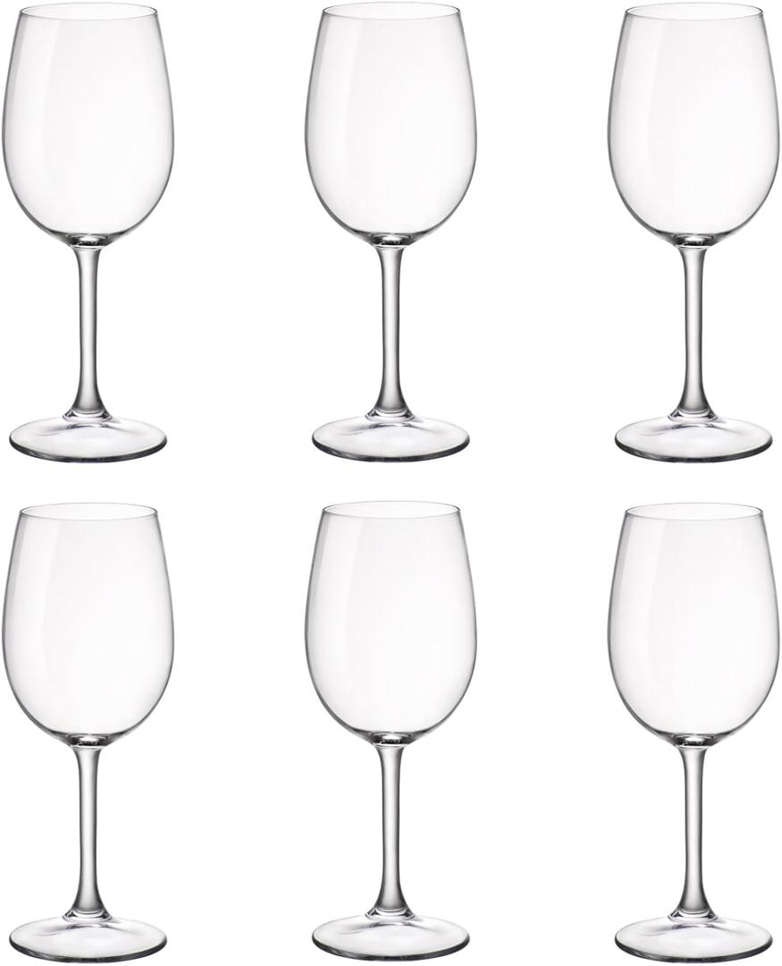 KX-WARE Classic Acrylic All-Purpose Wine Glasses, 19-ounce Plastic Stem Wine Glasses, set of 6 Clear