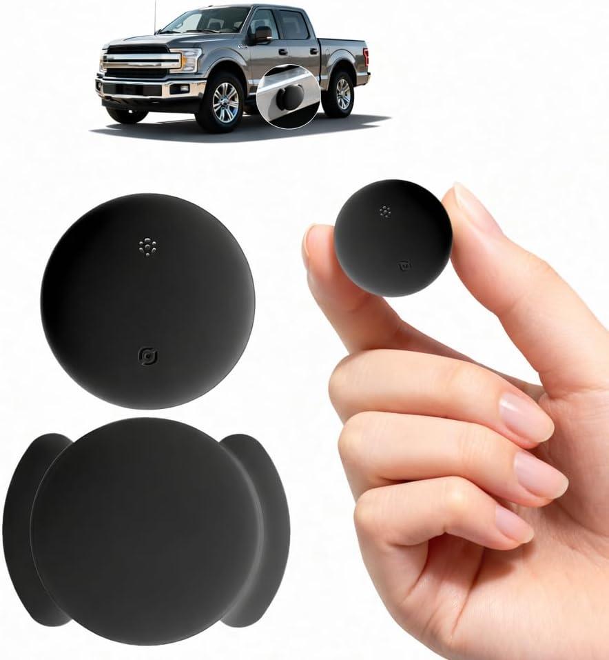 Mini GPS Tracker for Vehicles No Monthly Fee, Works with Apple Find My & Google Find My Device. Magnetic Hidden Car Tracker, Waterproof, 1 Year Battery for Cars, Pets, Keys, Luggage(IOS+Android Black)