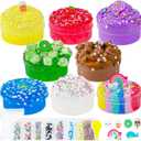 Slime Variety Pack Different Textures, 8 x 100ml Slimes Kit Includes Rainbow Cloud, Butter, Clear, Glow in The Dark Slime, Slimes Party Favors for Kids, Birthday Easter Halloween Boys & Girls Gift