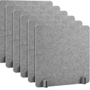 Kisston 6 Pack Acoustic Desk Divider Desk Partition 24 x 24" Stand Up Freestanding Desk Privacy Panel Noise and Visual Distractions Reducing Table Divider for Student Reception Area Office(Dark Gray)